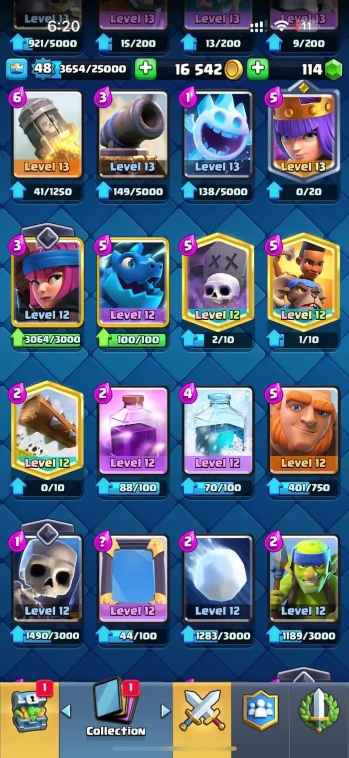 Level 48 With 40 Level 13+ Cards 6555 Trophies And 12 Tower Skins - Image 2