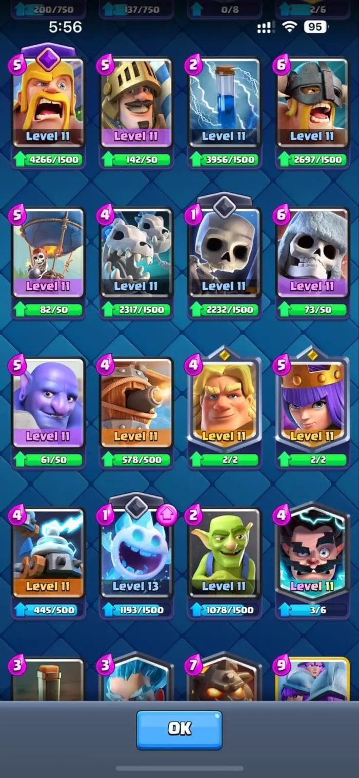 Level 41 With 21 Level 13+ Cards 6812 Trophies And 10 Tower Skins - Image 3