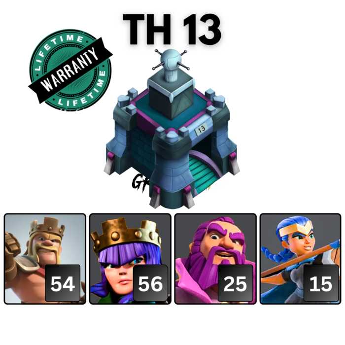 TH13 COC Account With Heroes Equipment