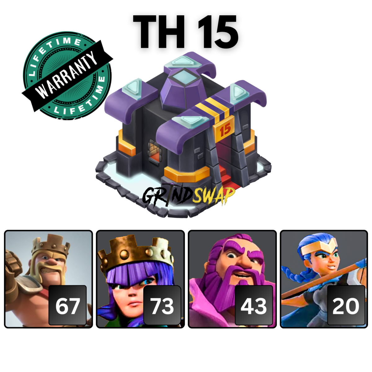 TH15 COC Account Great Deal With Hero Skins TH15 COC Account Great Deal With Hero Skins