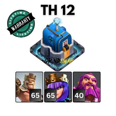 TH12 COC Account With Max Heroes