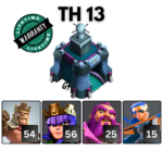 TH13 COC Account With Heroes Equipment