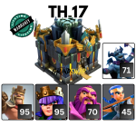 TH17 COC Account High Level Heroes And Defences