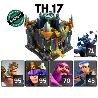 TH17 COC Account High Level Heroes And Defences
