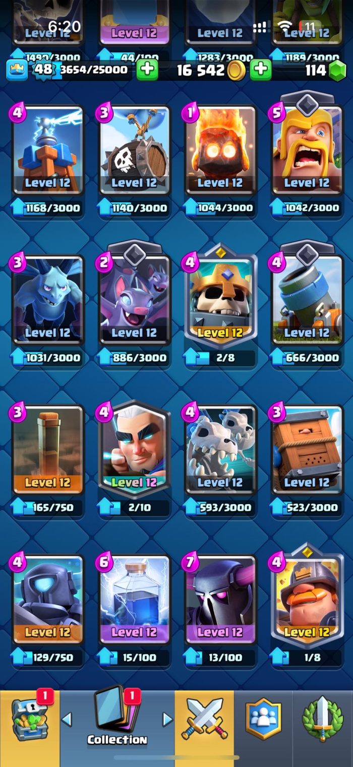 Level 48 With 40 Level 13+ Cards 6555 Trophies And 12 Tower Skins - Image 10