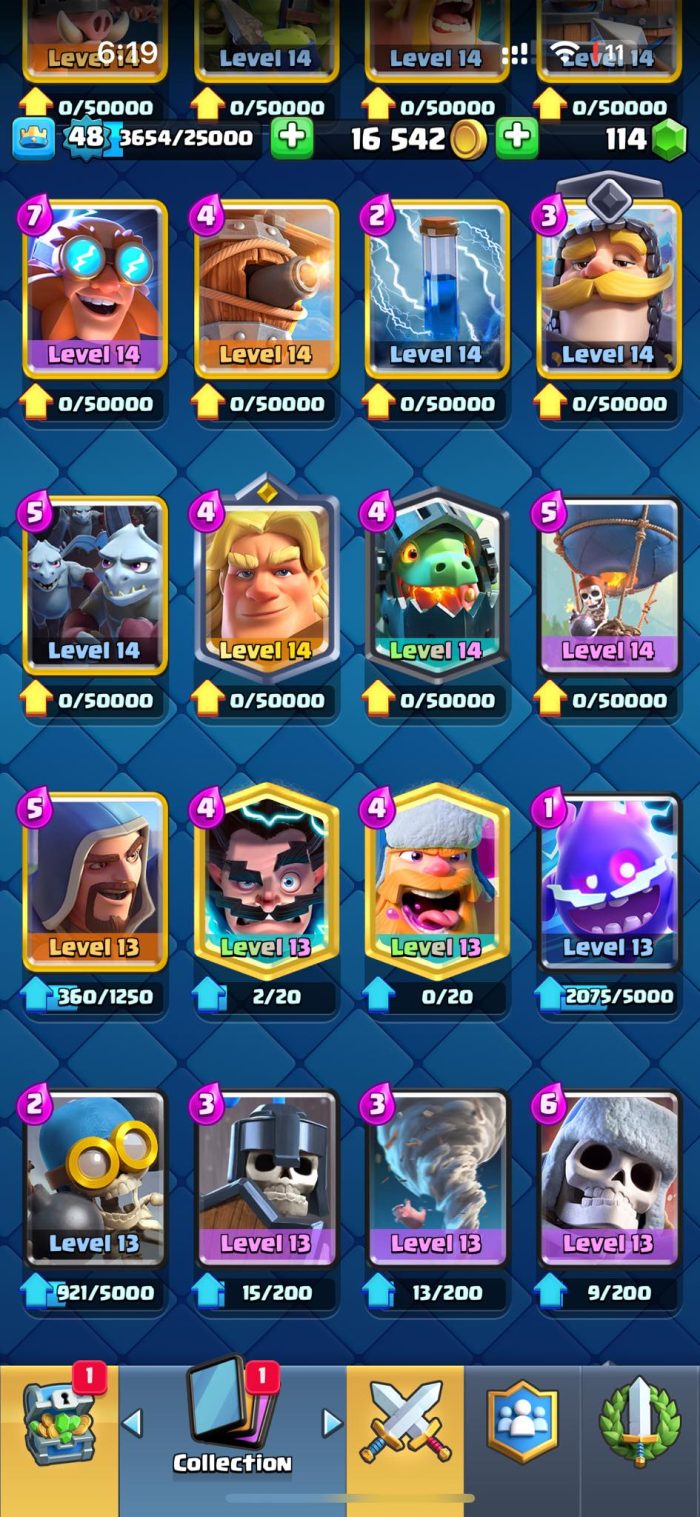Level 48 With 40 Level 13+ Cards 6555 Trophies And 12 Tower Skins - Image 12