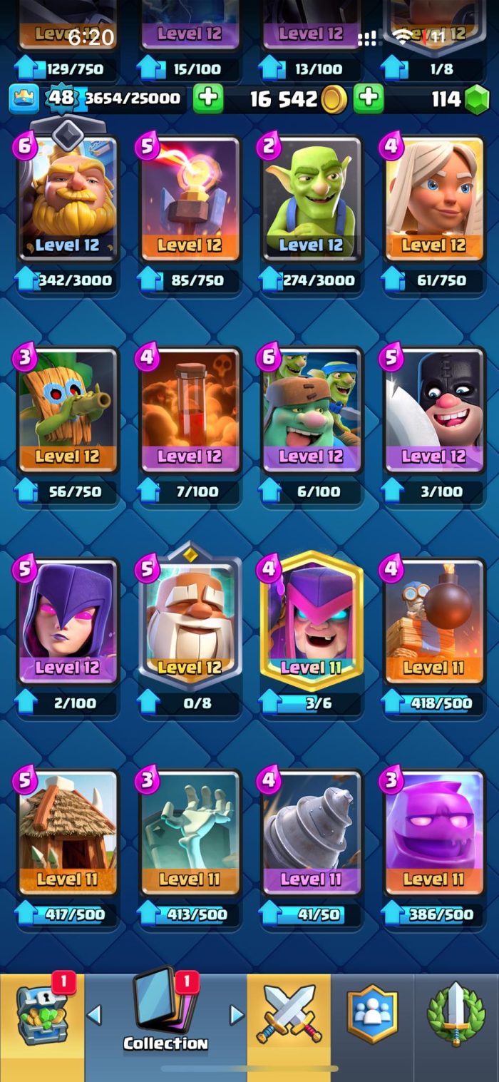 Level 48 With 40 Level 13+ Cards 6555 Trophies And 12 Tower Skins - Image 9