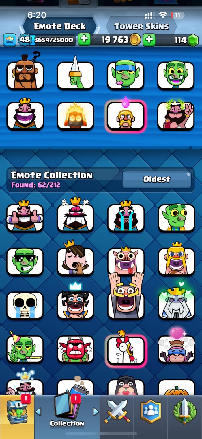 Level 48 With 40 Level 13+ Cards 6555 Trophies And 12 Tower Skins - Image 5