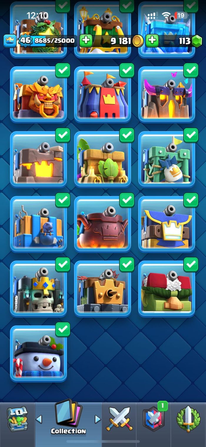 Level 46 With 36 Level 13+ Cards 6181 Trophies And 20 Tower Skins - Image 3