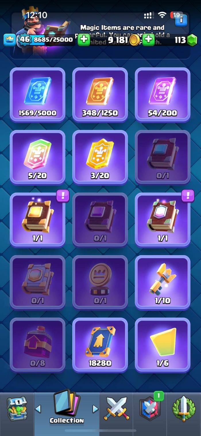 Level 46 With 36 Level 13+ Cards 6181 Trophies And 20 Tower Skins - Image 6
