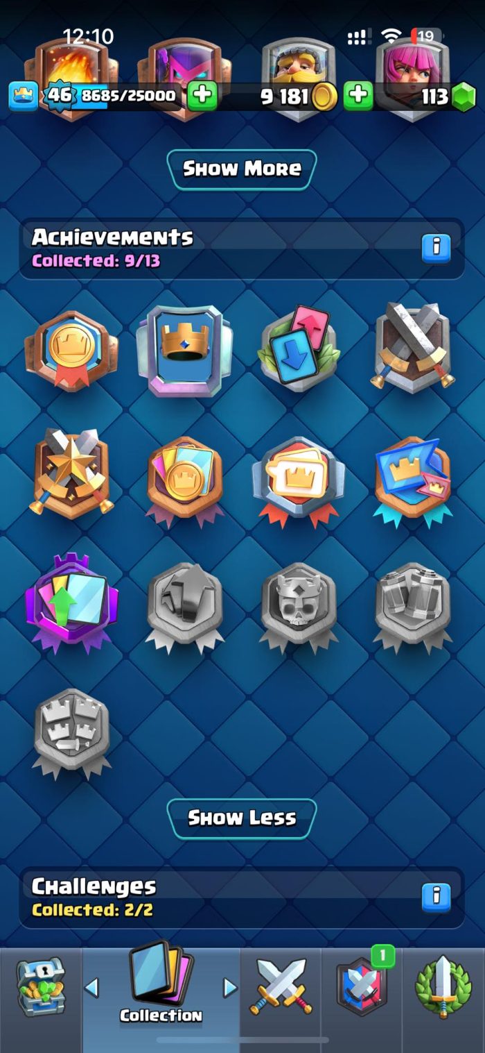 Level 46 With 36 Level 13+ Cards 6181 Trophies And 20 Tower Skins - Image 4