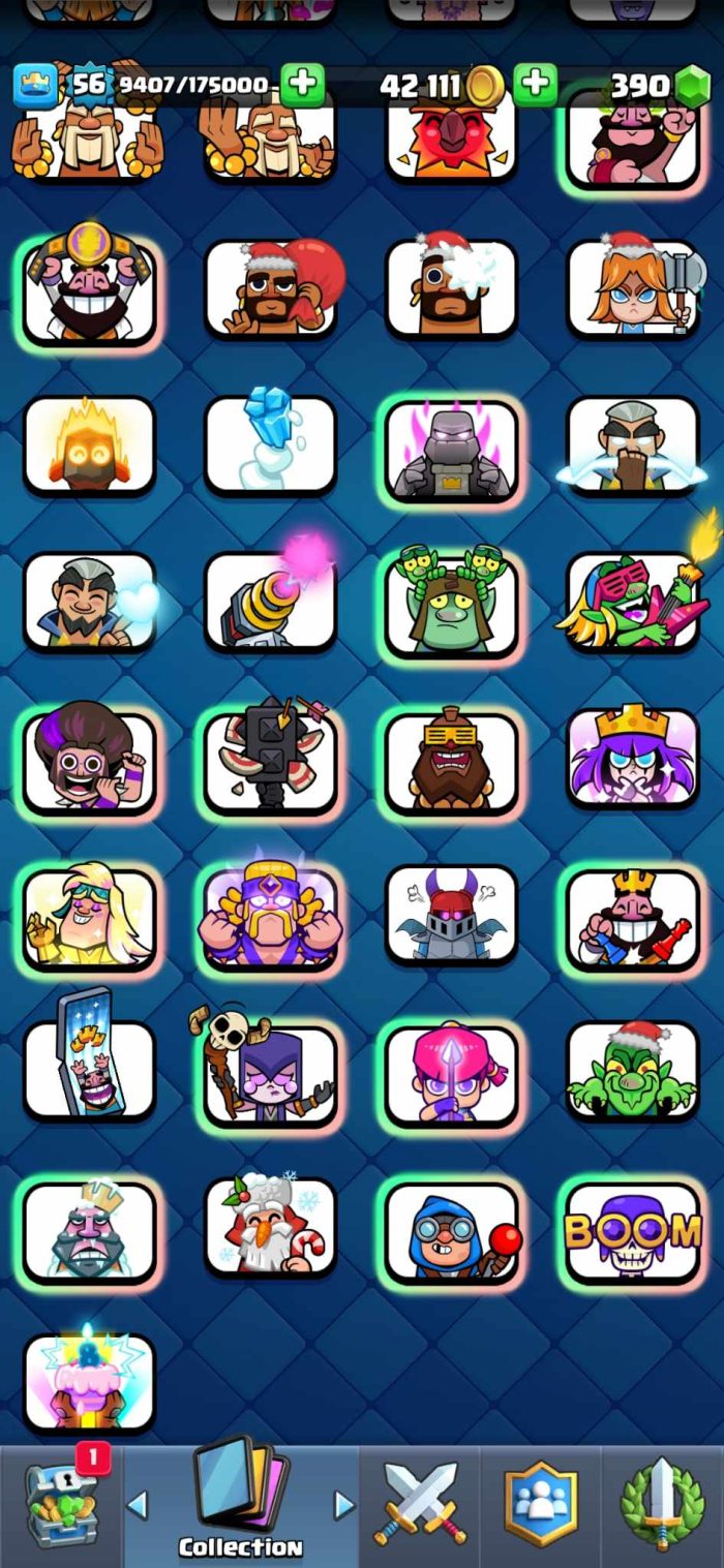 Level 56 With 65 Level 13+ Cards 9000 Trophies And 7 Tower Skins - Image 6