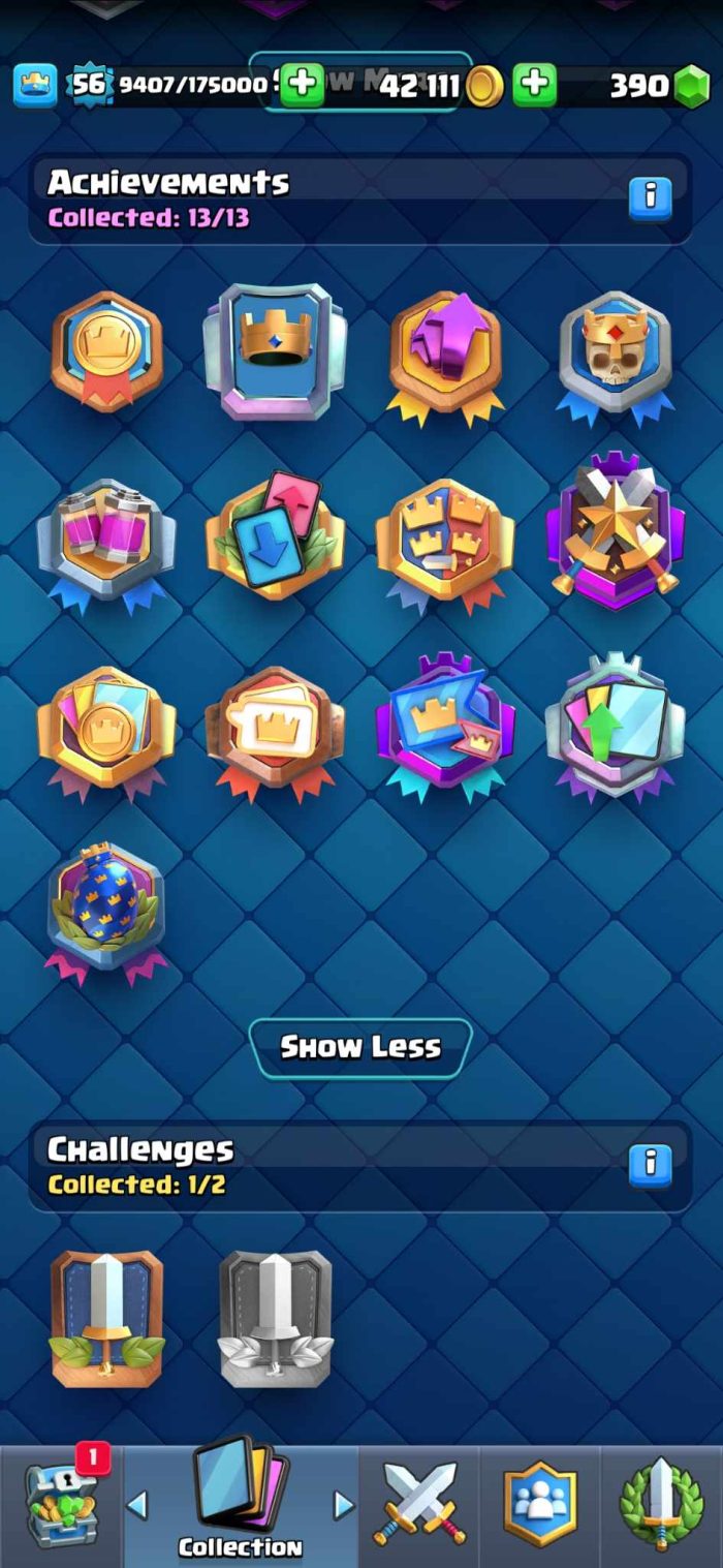 Level 56 With 65 Level 13+ Cards 9000 Trophies And 7 Tower Skins - Image 2