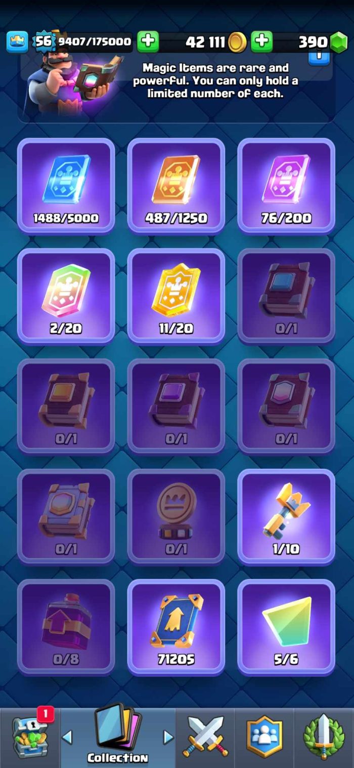 Level 56 With 65 Level 13+ Cards 9000 Trophies And 7 Tower Skins - Image 5