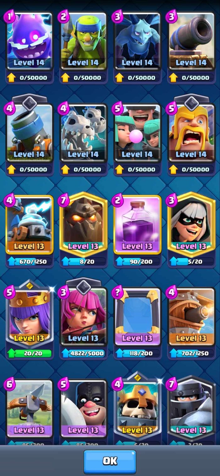 Level 56 With 65 Level 13+ Cards 9000 Trophies And 7 Tower Skins - Image 11